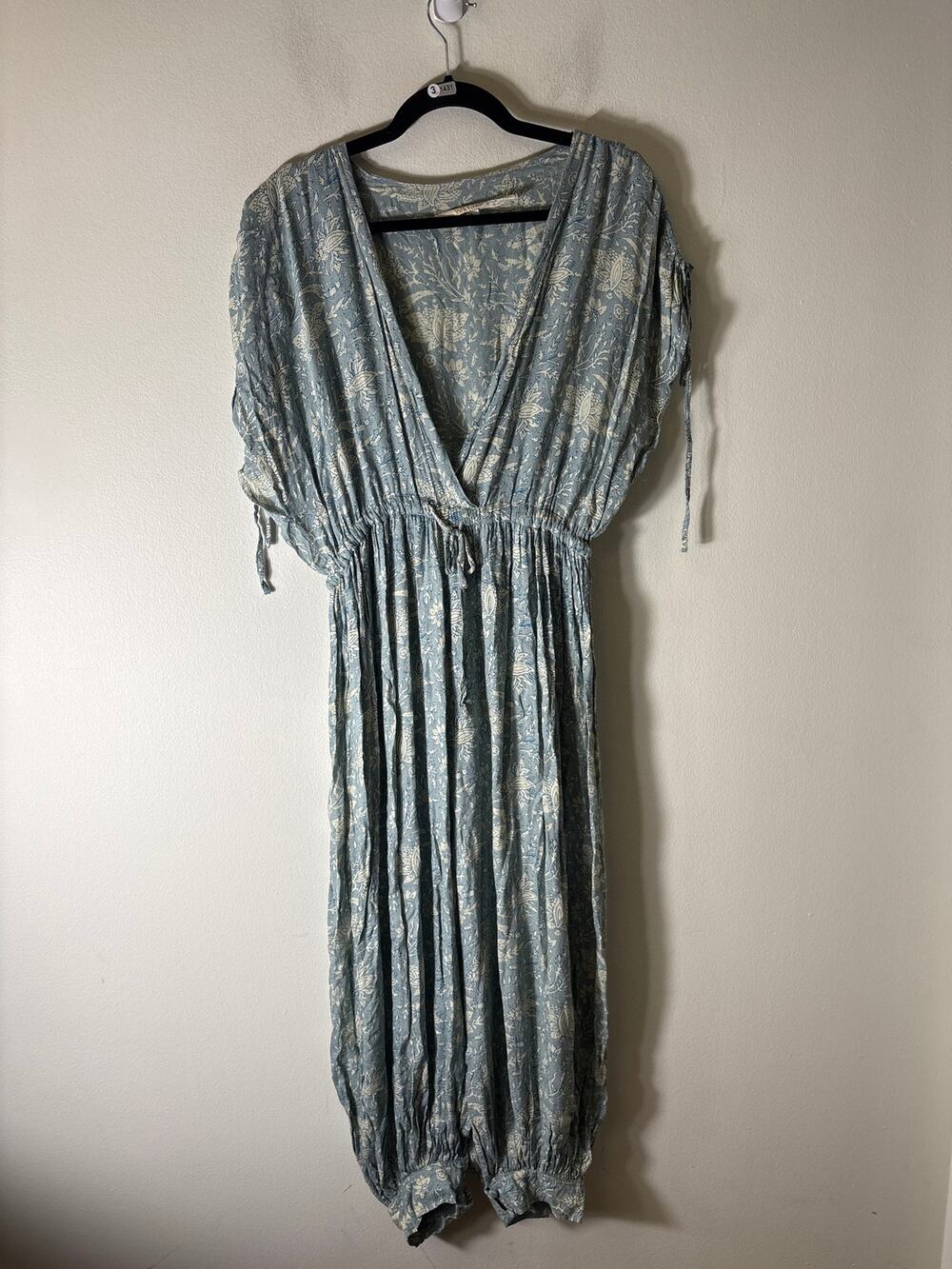 Jen's Pirate Booty Blue and White Color Block Maxi Dress Sz S
